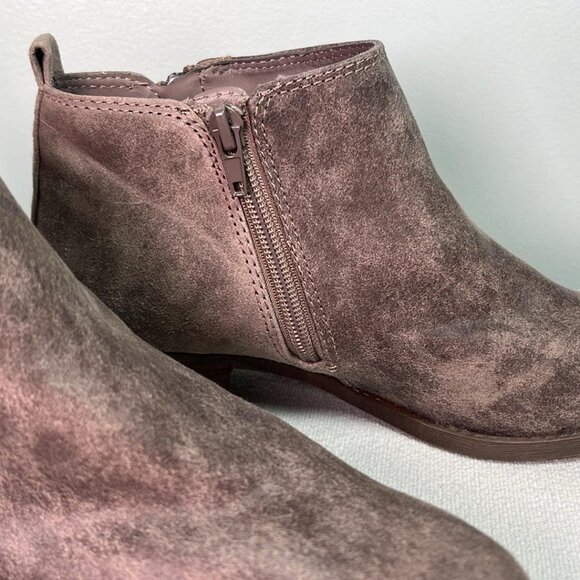 Carlos Santana Ankle Booties 7.5M Gray Faux Leather Boho Festival Hipster Rodeo - Picture 11 of 11